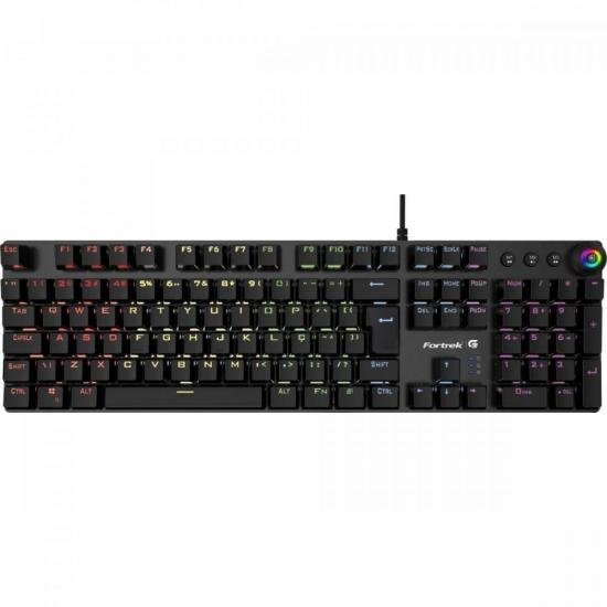 Teclado Gamer Mecânico Rgb Gpro Plus K7 Black Edition Fortrek G