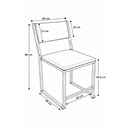 Ver imagem 4 de Kit 2 Cadeira Empilhável Preta Assento e Encosto Estofado Preto