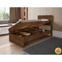 Ver imagem 3 de Cama Solteiro com Baú Embutido e Colchão Solteiro D20 Larissa Malbec Framar Mdf/mdp
