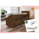 Ver imagem 1 de Cama Solteiro com Baú Embutido e Colchão Solteiro D20 Larissa Malbec Framar Mdf/mdp