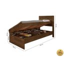 Ver imagem 4 de Cama Solteiro com Baú Embutido e Colchão Solteiro D20 Larissa Malbec Framar Mdf/mdp