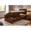 Ver imagem 2 de Cama Solteiro com Baú Embutido e Colchão Solteiro D20 Larissa Malbec Framar Mdf/mdp