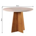 Ver imagem 3 de Conjunto Mesa Redonda 90x90 Tampo em Mdf 4 Cadeiras Sol Slin Viero Mel/off White