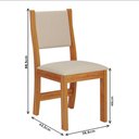 Ver imagem 4 de Conjunto Mesa Redonda 90x90 Tampo em Mdf 4 Cadeiras Sol Slin Viero Mel/off White