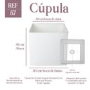 Ver imagem 2 de Cúpula Clássica Abajur Quadrado 30x30x30cm de Tecido Algodão Soquete Nacional Ref 57