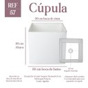 Ver imagem 2 de Cúpula de Abajur 30x30x30cm Quadrado Tecido Algodão Soquete Nacional Ref 57