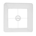 Ver imagem 3 de Cúpula de Abajur 30x30x30cm Quadrado Tecido Algodão Soquete Nacional Ref 57