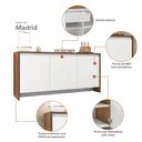 Ver imagem 3 de Aparador Buffet Madri Marrom Branco