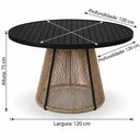 Ver imagem 3 de Mesa Laguna Alumínio Tampo Ripado 120cm Pintura Eletrostática Trama Original