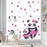 Adesivo kit infantil mamãe e bebê panda bailarina - 1