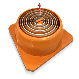 Cone Retratil com Placa de Sinalização Atenção para Carro Eventos Estacionamento e Proteção Laranja - 2