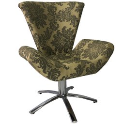 Kit Duas Poltronas Giratória Elegance Jacquard:dourado com Preto - 3