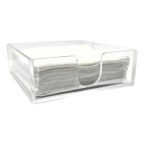 Porta Guardanapos Horizontal Acrílico 17x17 Cm Bar Restaurante Casa Cozinha Grande