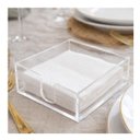 Ver imagem 2 de Porta Guardanapos Horizontal Acrílico 17x17 Cm Bar Restaurante Casa Cozinha Grande