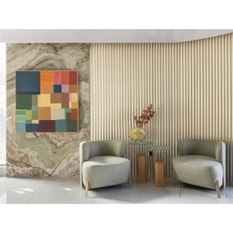 Painel Ripado Waves Champanhe de Poliest 155mm Santa Luzia 280cmx15,5cmx1,5cm:champanhe - 4