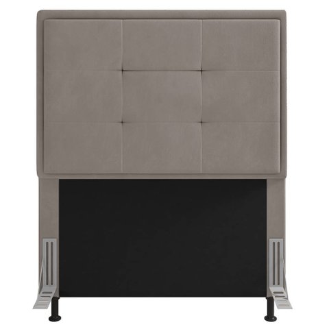 Cabeceira Cama Box Solteiro Canada 90 Cm Suede MV Estofados Bege