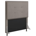 Ver imagem 3 de Cabeceira Cama Box Solteiro Canada 90 Cm Suede MV Estofados Bege