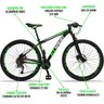 Bicicleta 27 Marchas Aro 29 Gt Sprint Mx1 Freio Hidráulico Câmbio Altus - Preto/Verde - 21 - 3