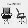 Cadeira de Escritório Ergonômica B33 Luvinco Estofado Mesh Braço Executivo Giratória Ajustável - 7