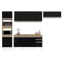 Ver imagem 6 de Armário de Cozinha Modulada 4 Peças CP11 Balcão com Tampo Castanho/Preto - Lumil Lumil Móveis
