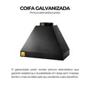 Ver imagem 3 de Kit Churrasqueira Gourmet Três Aguas Preta 70cm com Suporte