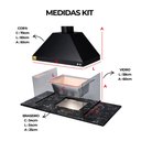 Ver mais imagens de Kit Churrasqueira Gourmet Três Aguas Preta 70cm com Suporte