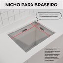 Ver imagem 7 de Kit Churrasqueira Gourmet Três Aguas Preta 70cm com Suporte