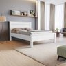 Cama com Colchão de Casal Barcelona Branco Conquista - 2