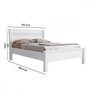 Cama com Colchão de Casal Barcelona Branco Conquista - 3