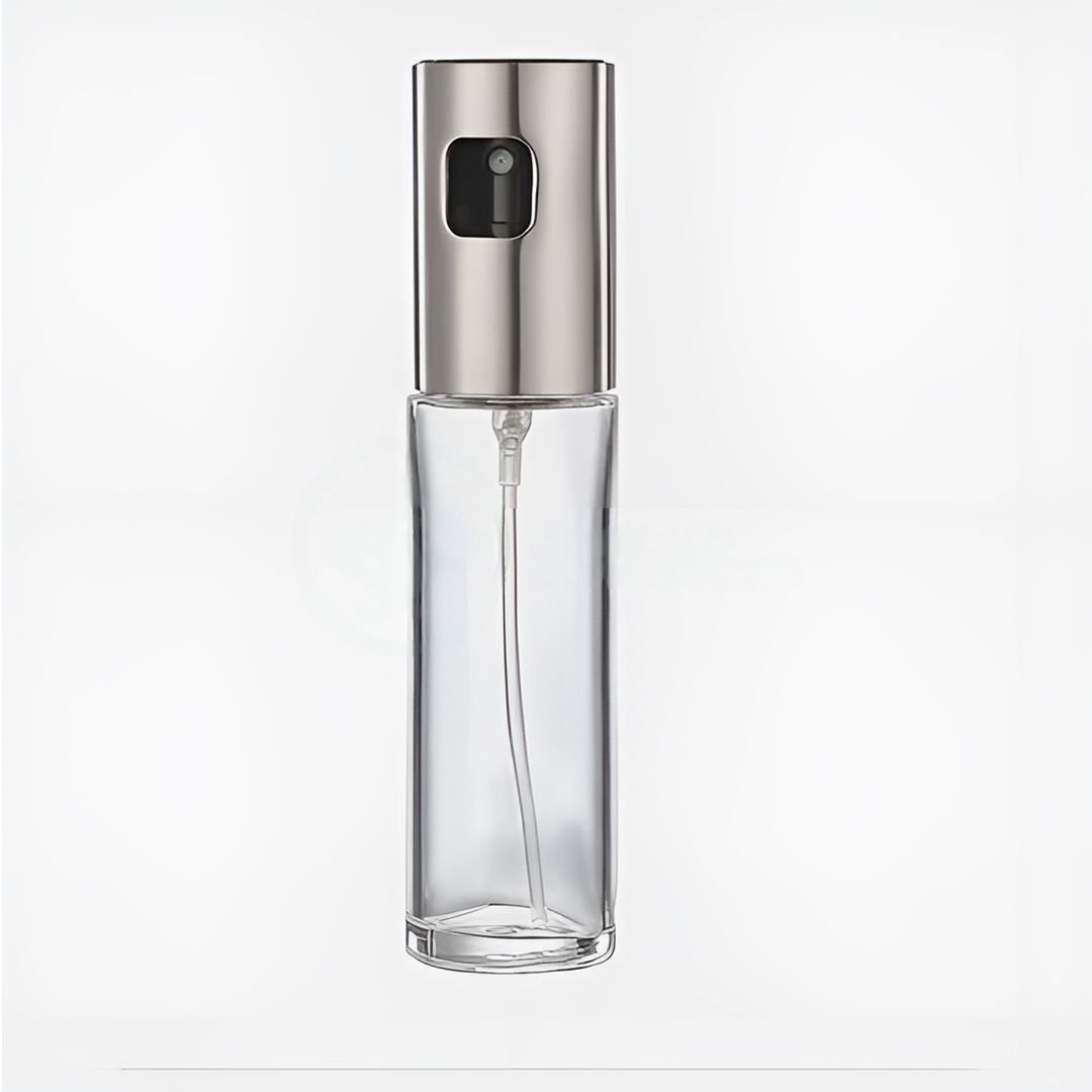 Spray de Cozinha Borrifador de Óleo Azeite e Vinagre Frasco de 100ml Aço Inoxidável Cor:prata;tamanh - 1