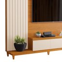 Ver imagem 3 de Home Ripado Com 2 Portas Para Tv De Até 65 Polegadas Freijó Off White Jacarta Luapa Móveis