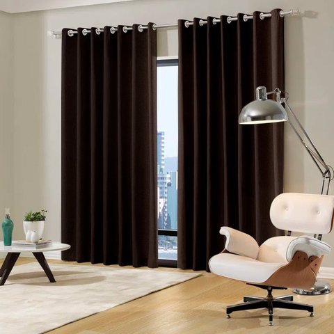 Cortina Blackout Tecido Sala quarto 300x250 Cortina Web Marrom