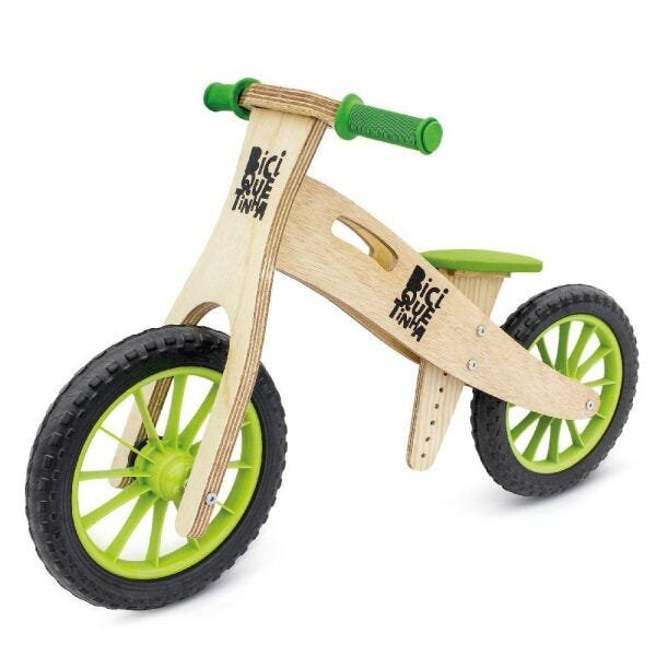 Bicicleta de Equilíbrio sem Pedal Lenho Verde - 3