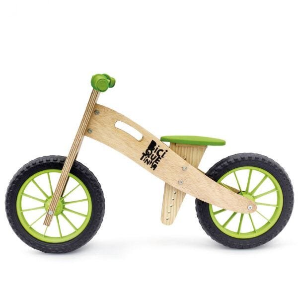 Bicicleta de Equilíbrio sem Pedal Lenho Verde - 1