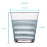 Conjunto 18 Copos De Vidro 250 Ml Fiesta Azul Listras - 3