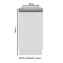 Ver imagem 6 de Balcão Glamy 40cm 1 Porta Branco Madesa