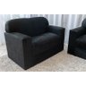 Sofá 2 e 3 Lugares Brasil: Preto - 3