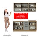 Ver imagem 6 de Armário de Cozinha Compacta 180cm Rustic Cinza Agata Madesa 01