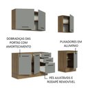 Ver imagem 5 de Armário de Cozinha Compacta 180cm Rustic Cinza Agata Madesa 01