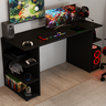 Mesa para Computador Gamer Tech para 2 Monitores 3 Prateleiras Preto - Panorama Móveis - 2