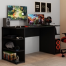 Mesa para Computador Gamer Tech para 2 Monitores 3 Prateleiras Preto - Panorama Móveis - 1