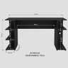 Mesa para Computador Gamer Tech para 2 Monitores 3 Prateleiras Preto - Panorama Móveis - 4