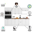 Ver imagem 5 de Cozinha Completa Unna 11 Portas 2 Gavetas Poliman Móveis Branco