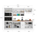 Ver imagem 3 de Cozinha Completa Unna 11 Portas 2 Gavetas Poliman Móveis Branco