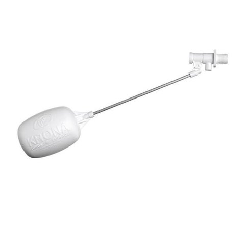 Torneira Bóia Tubular Plástica Vareta em Alumínio - Krona, Tamanho: 1/2"