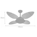 Ver imagem 2 de Ventilador de Teto Volare Petalo Palmae Natural 220v