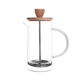 Cafeteira Prensa Francesa de Vidro e Tampa de Bambu 400ml - 2