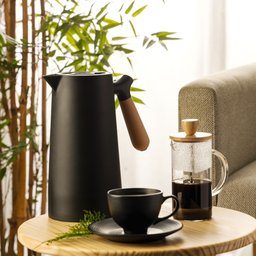 Cafeteira Prensa Francesa de Vidro e Tampa de Bambu 400ml - 3