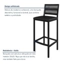 Ver imagem 6 de Conjunto Mesa Bistrô Tampo Madeira Maciça Coliseu com 2 Banquetas Barcelona