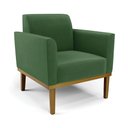 Ver imagem 6 de Conjunto 2 Poltronas e 1 Namoradeira Decorativa Isabella Pés Fixo em Madeira Castanho Suede Verde G1